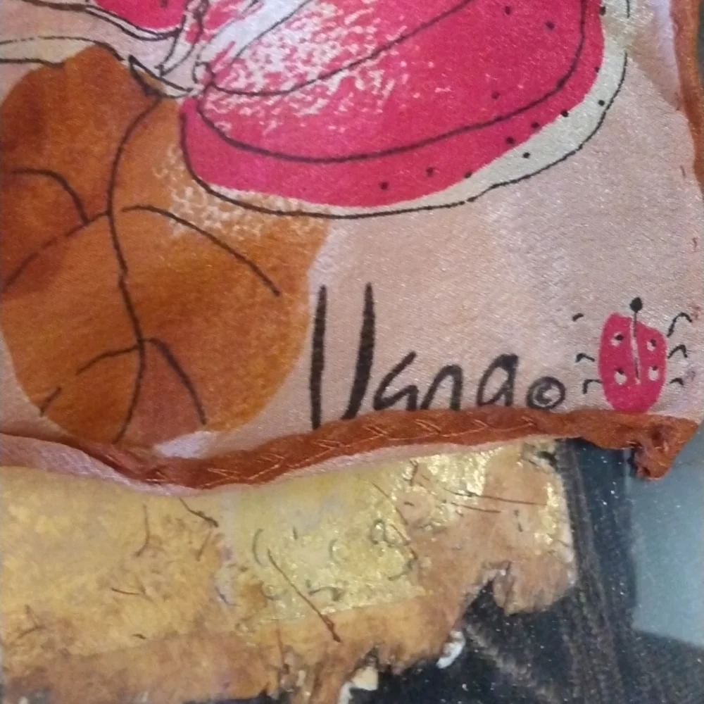 Vintage 60’s Vera Scarf! 24 in in pinks and browns
